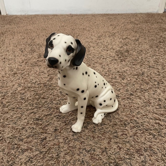 Other - Vintage Ceramic Dalmatian Dog Figurine Puppy Statue Black White Spotted READ